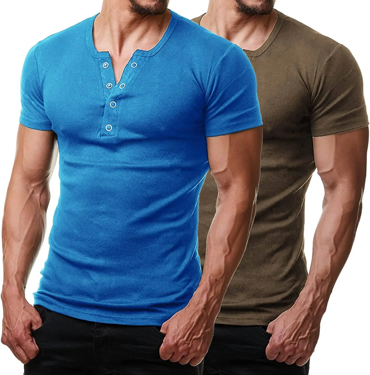 2 Pack Short Sleeve Workout Gym T-Shirt (US Only)