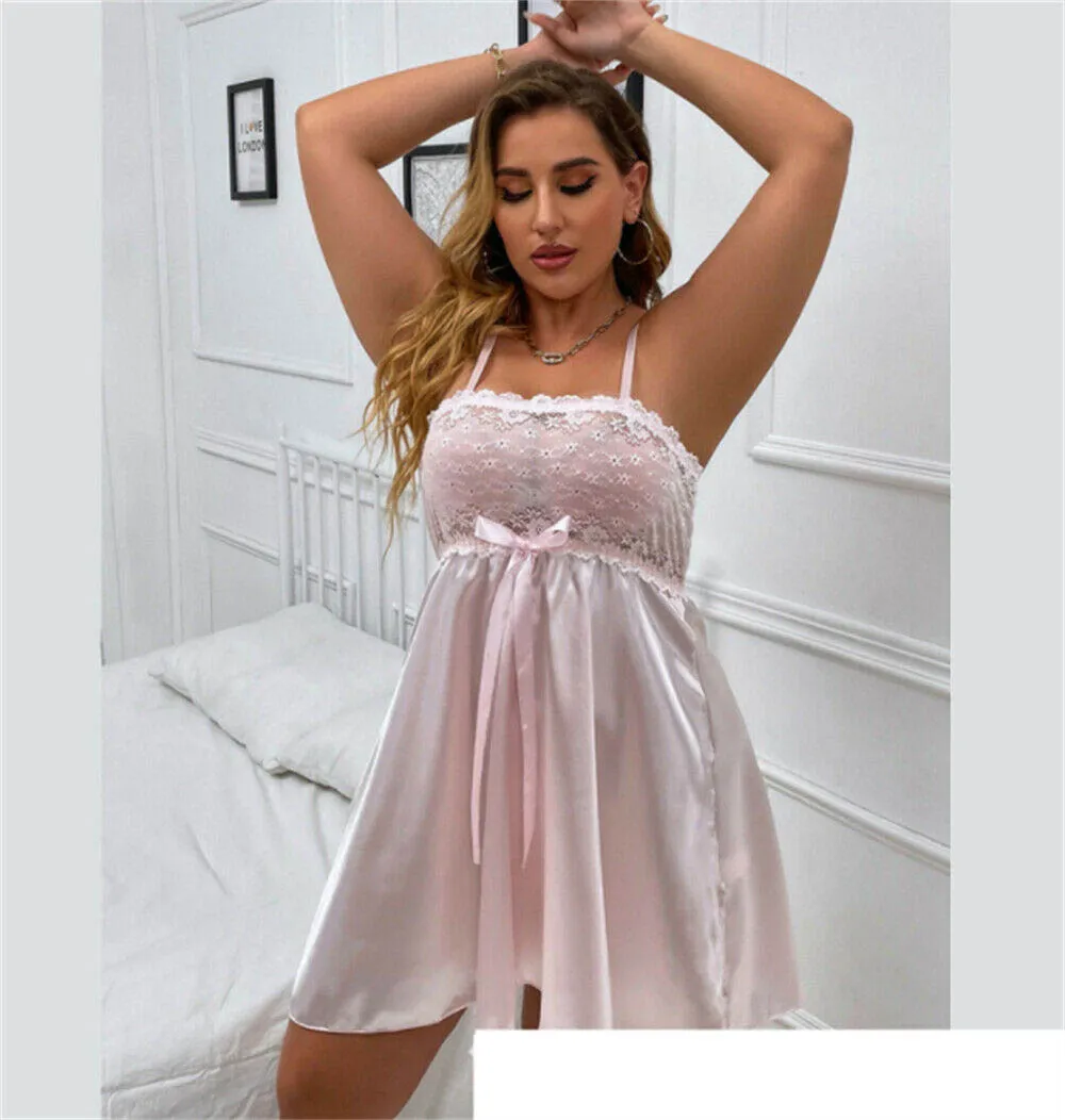 4XL 5XL LACE SILK SATIN PLUS SIZE BABYDOLL