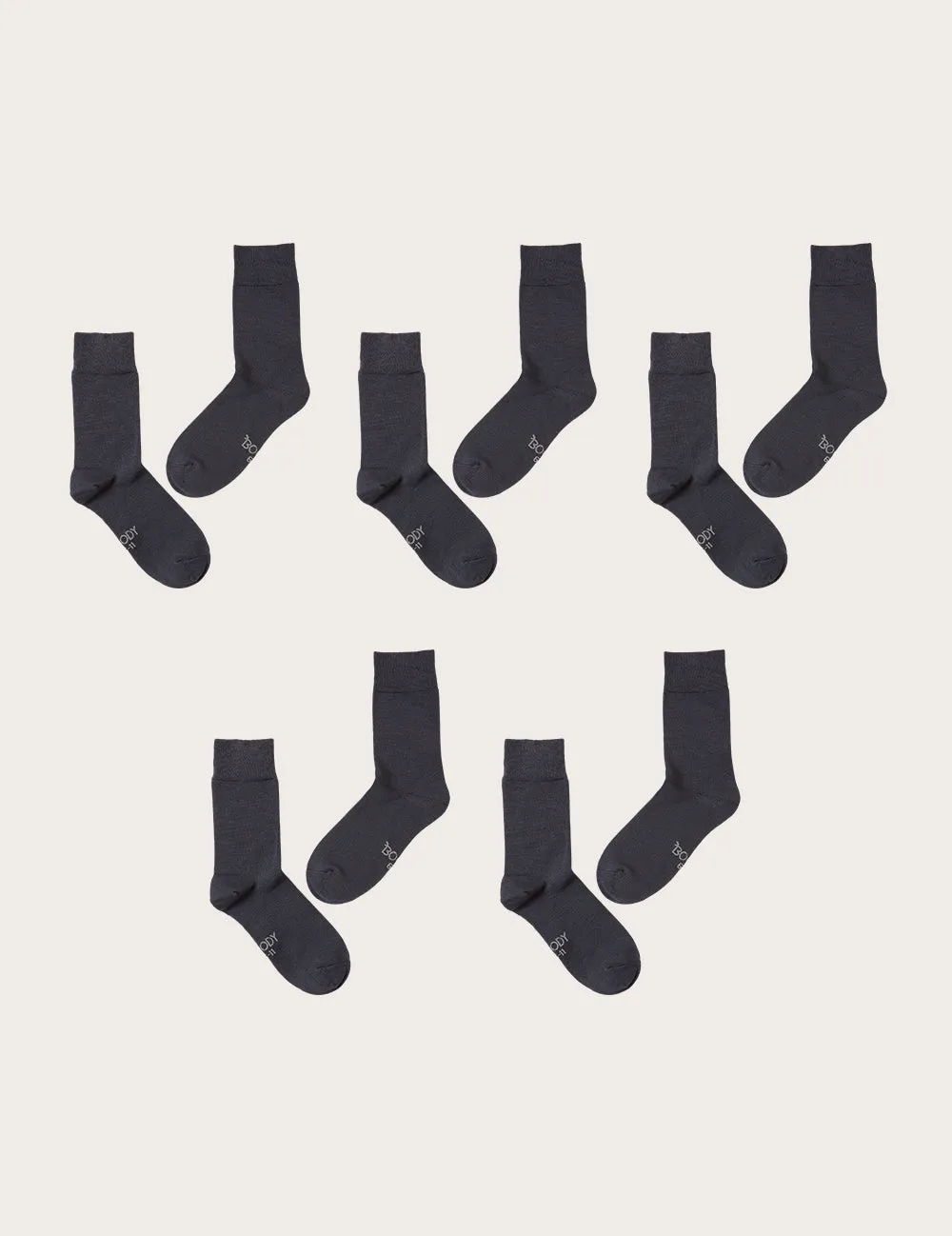 5-Pack Men's Everyday Crew Socks - Slate