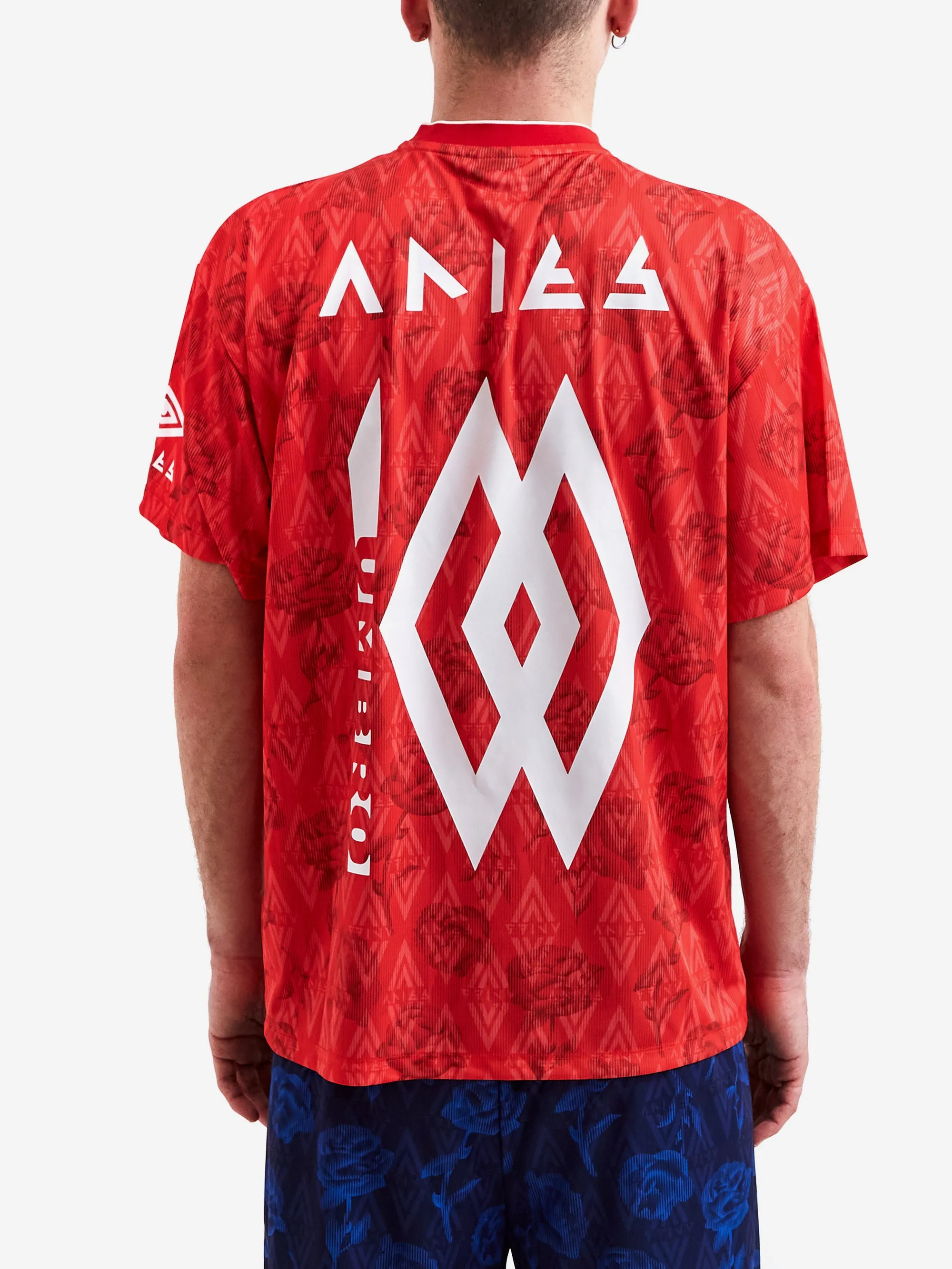 Aries x Umbro Red Roses SS Football Jersey - Red