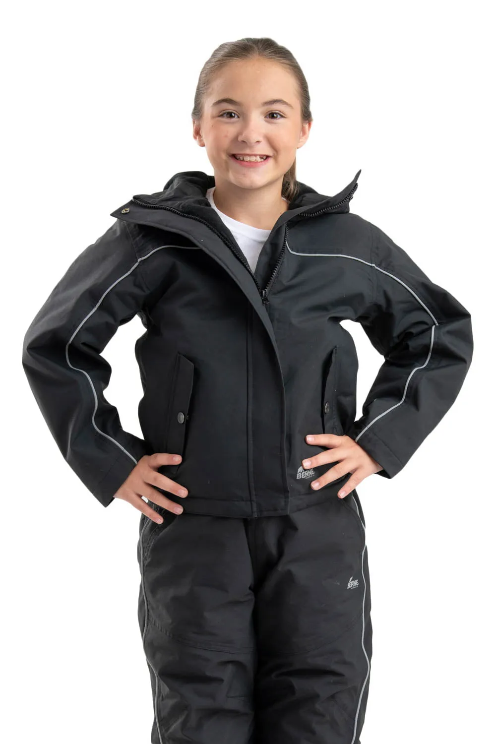 Berne Black 100% Nylon Youth Splash Insulated Jacket