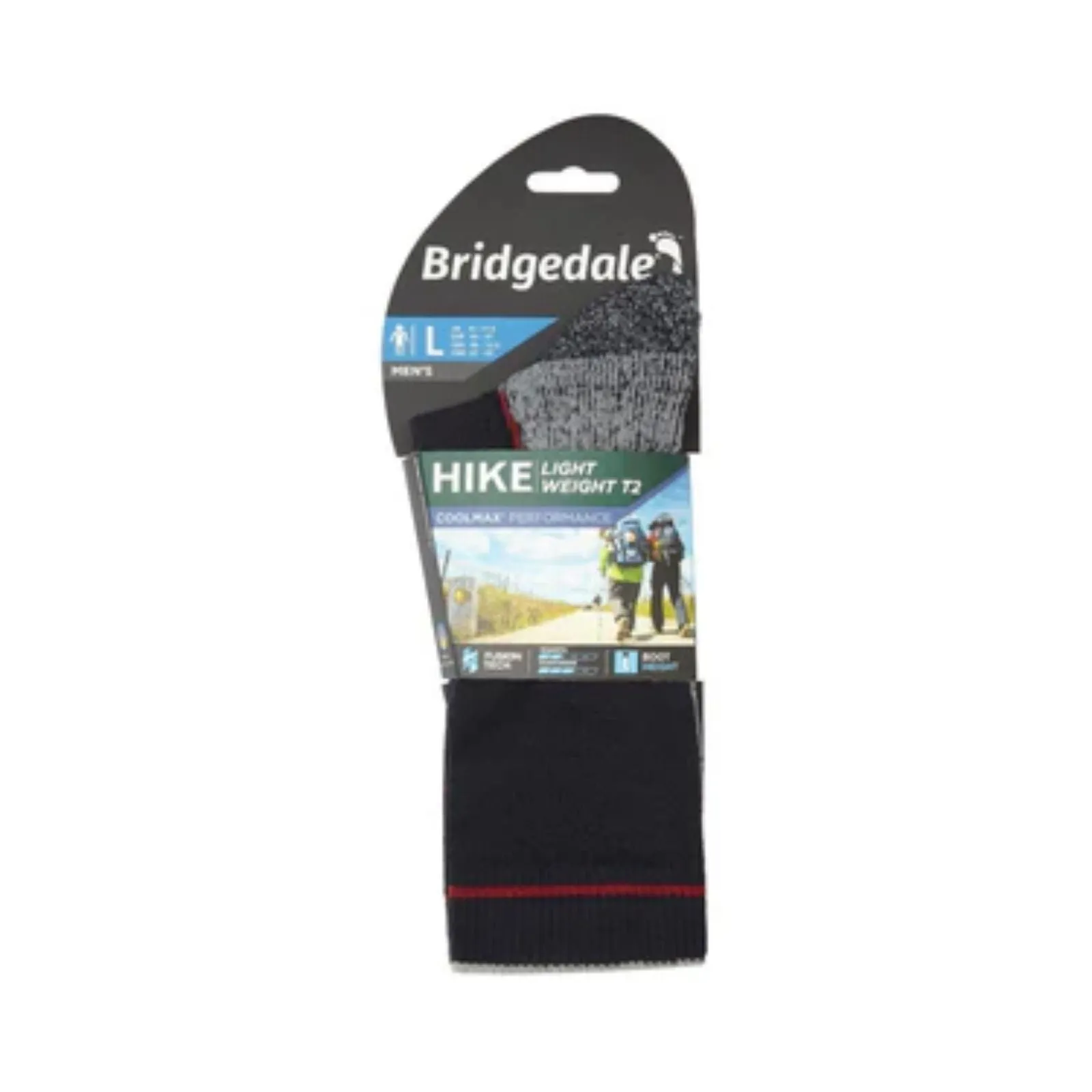 Bridgedale Mens Hike Lightweight T2 Coolmax Performance Boot Socks