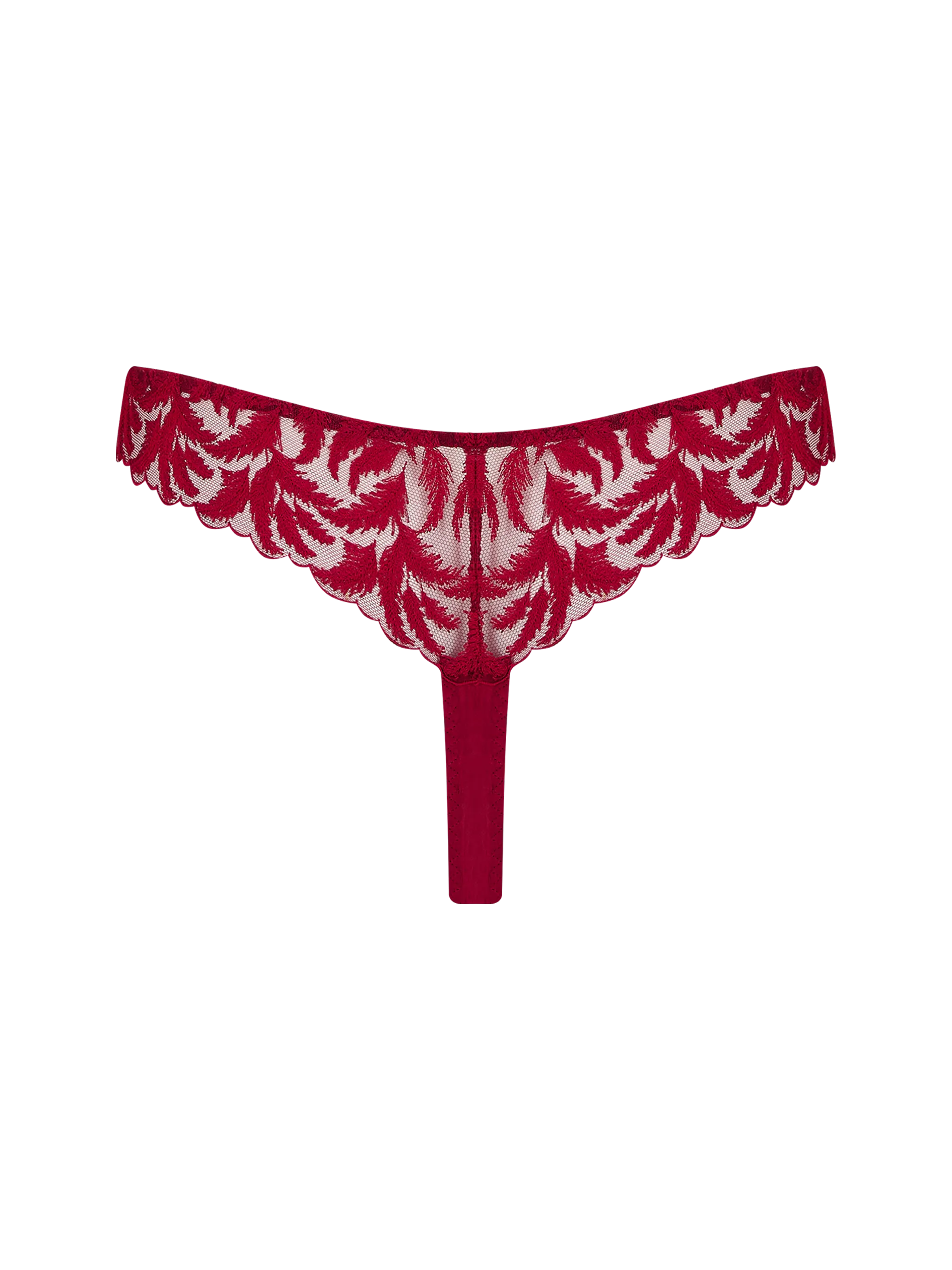 Coco de Mer Ravenna Skirted Thong in Ruby