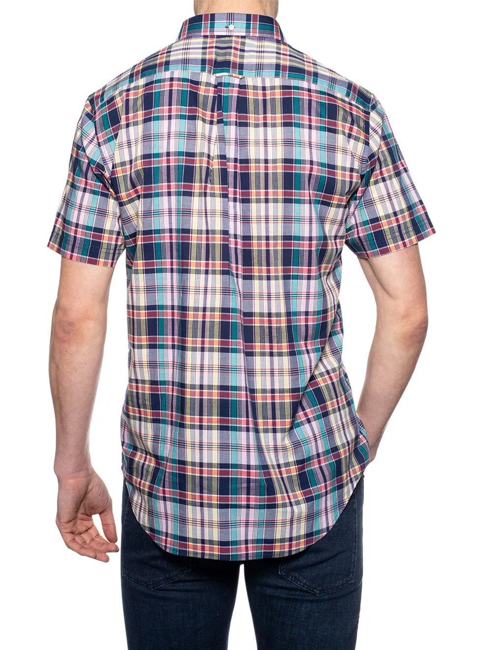 Colourful Check Shortsleeve Shirt Persian Blue