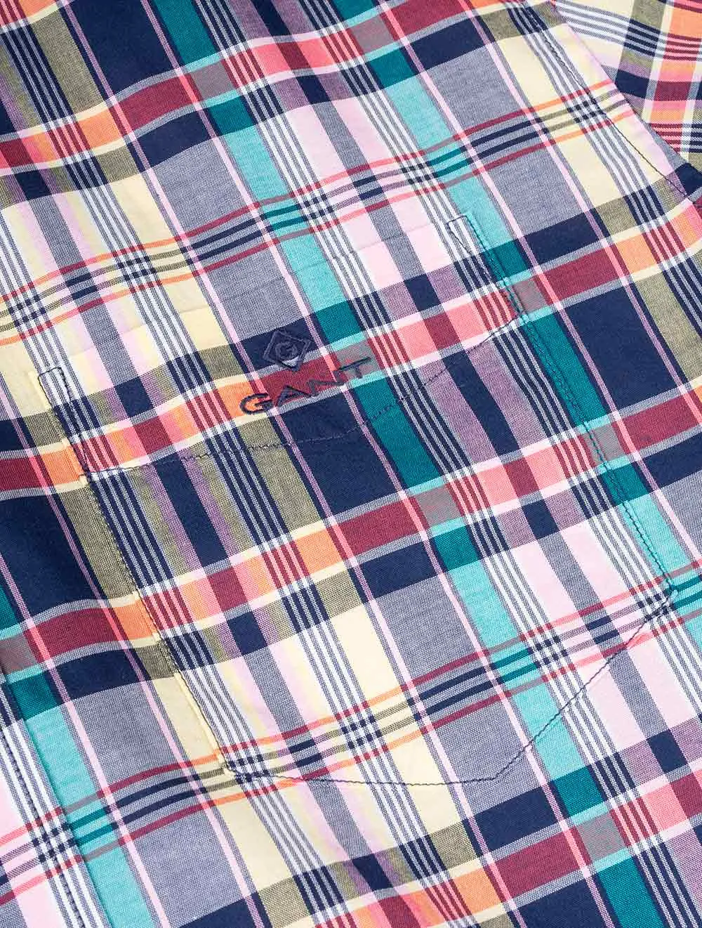 Colourful Check Shortsleeve Shirt Persian Blue