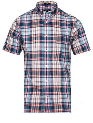 Colourful Check Shortsleeve Shirt Persian Blue