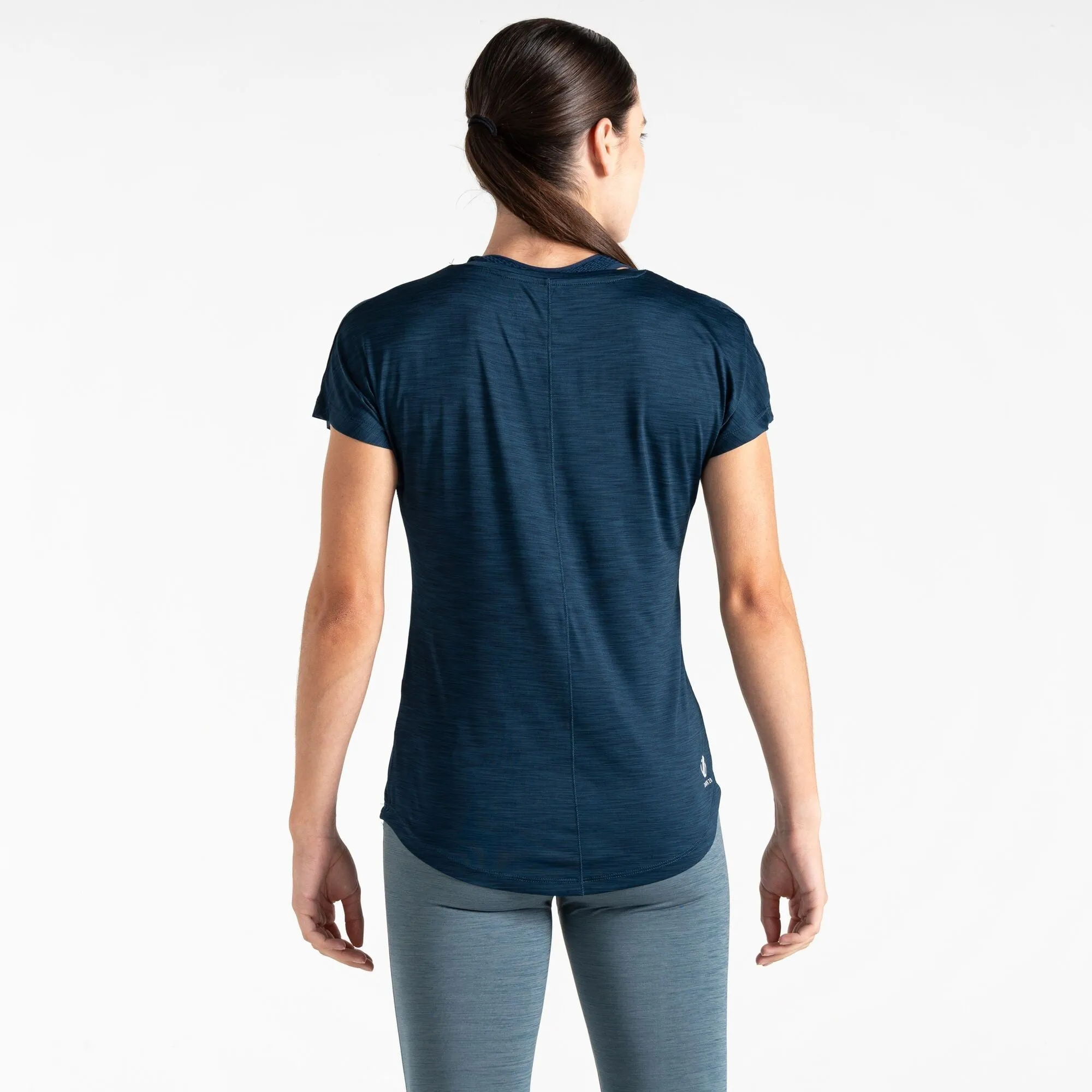 Dare2b Ladies Lightweight Wicking Vigilant Tee-DENIM BLUE