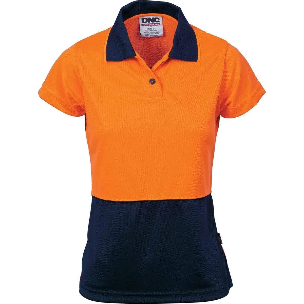 Dnc Workwear Ladies Hi-vis Two-tone Short Sleeve Polo - 3897