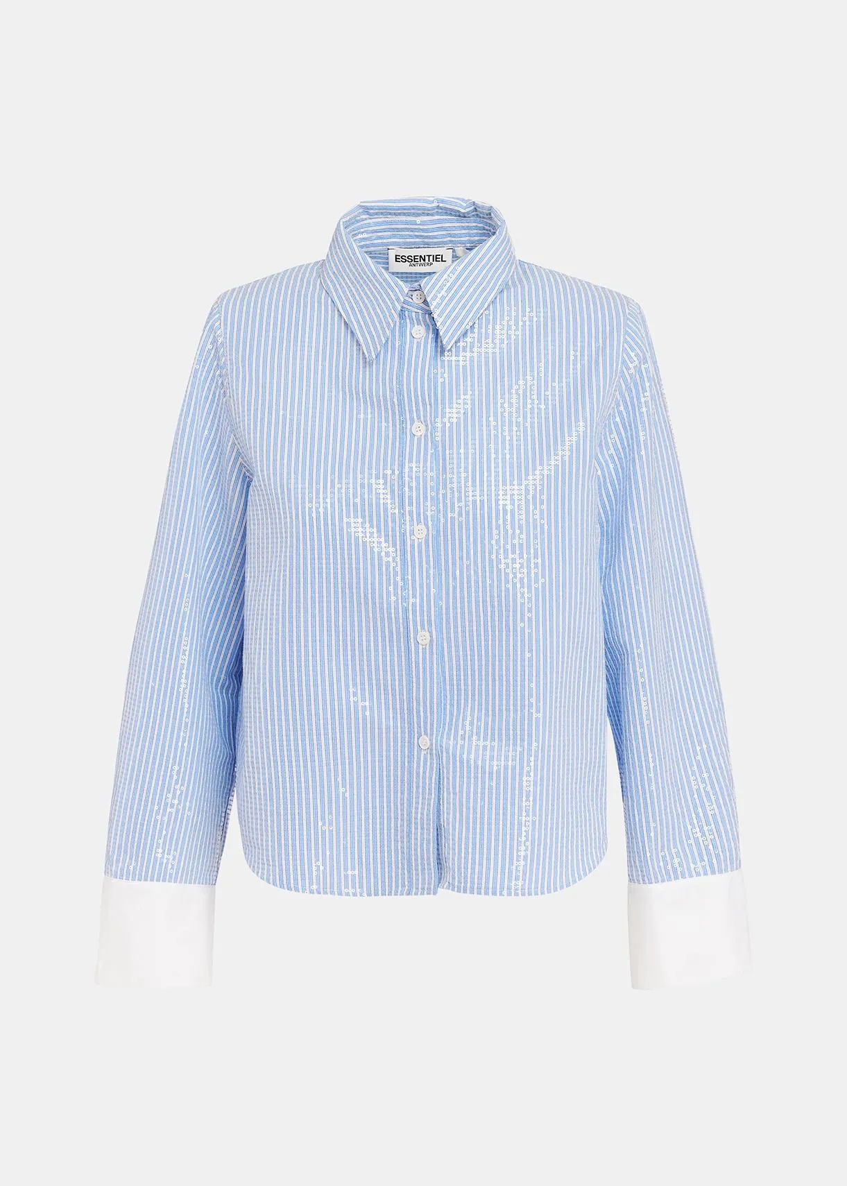 ESSENTIEL Blue Sequin Shirt