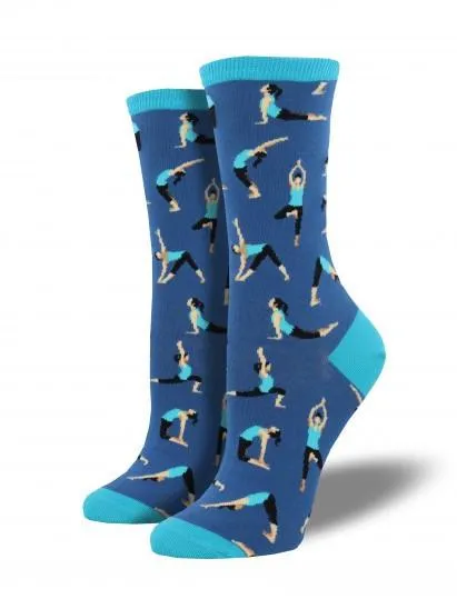 Ladies Yoga People Graphic Socks