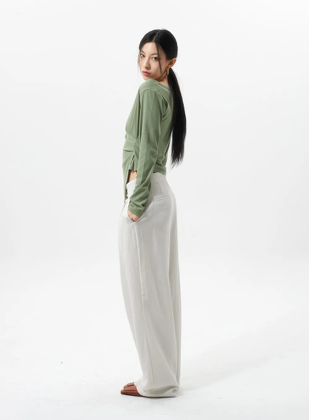 Linen Tailored Pants IU326