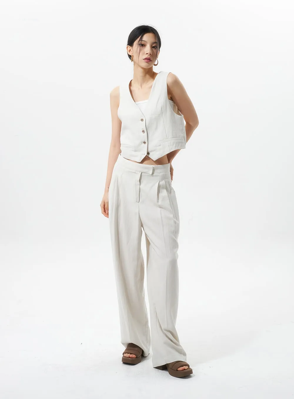 Linen Tailored Pants IU326