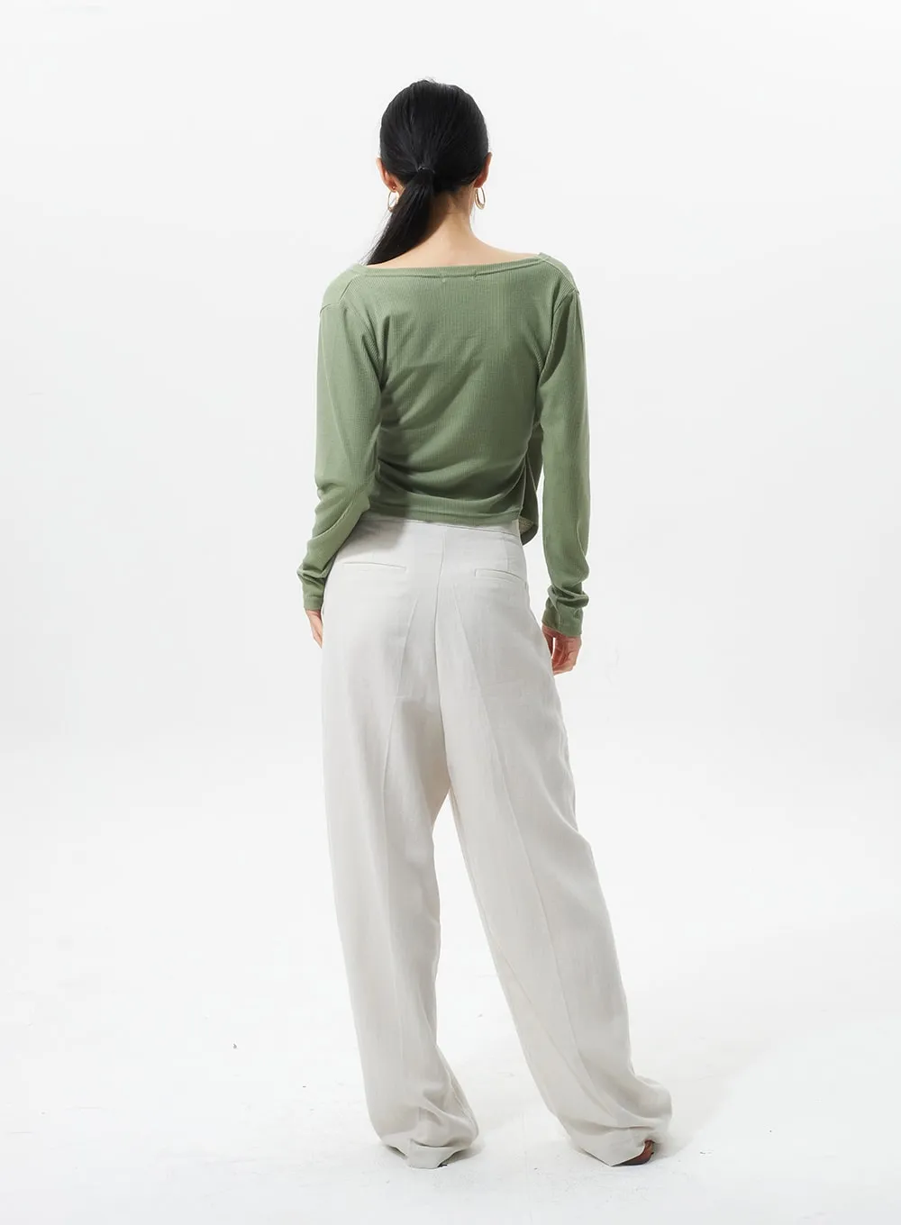 Linen Tailored Pants IU326