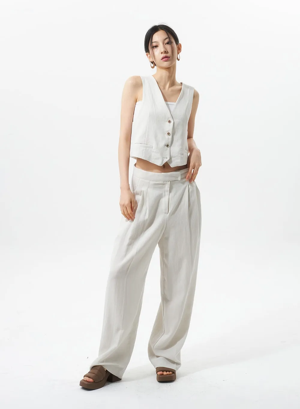 Linen Tailored Pants IU326