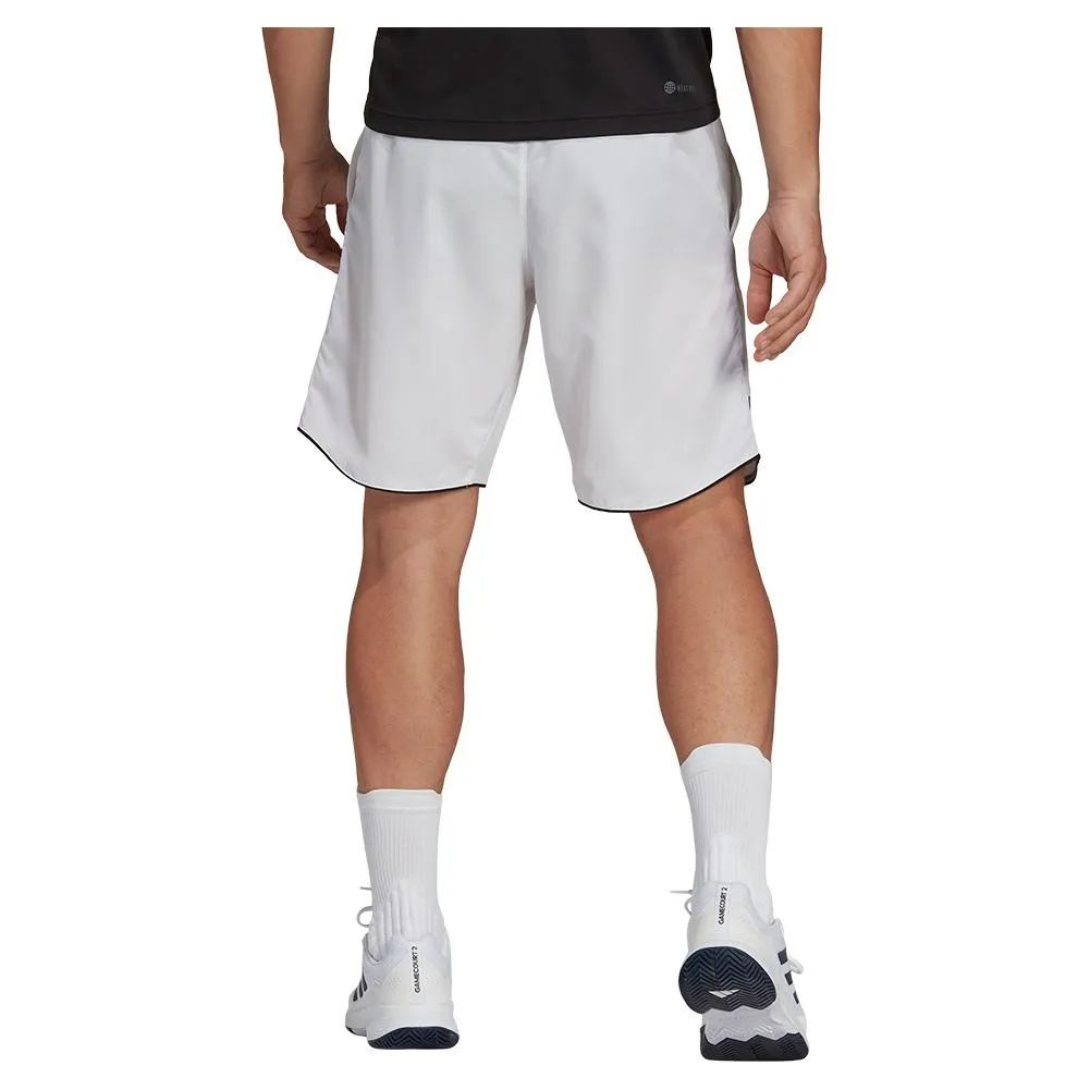 Men's Club 9 Inch Tennis Shorts White