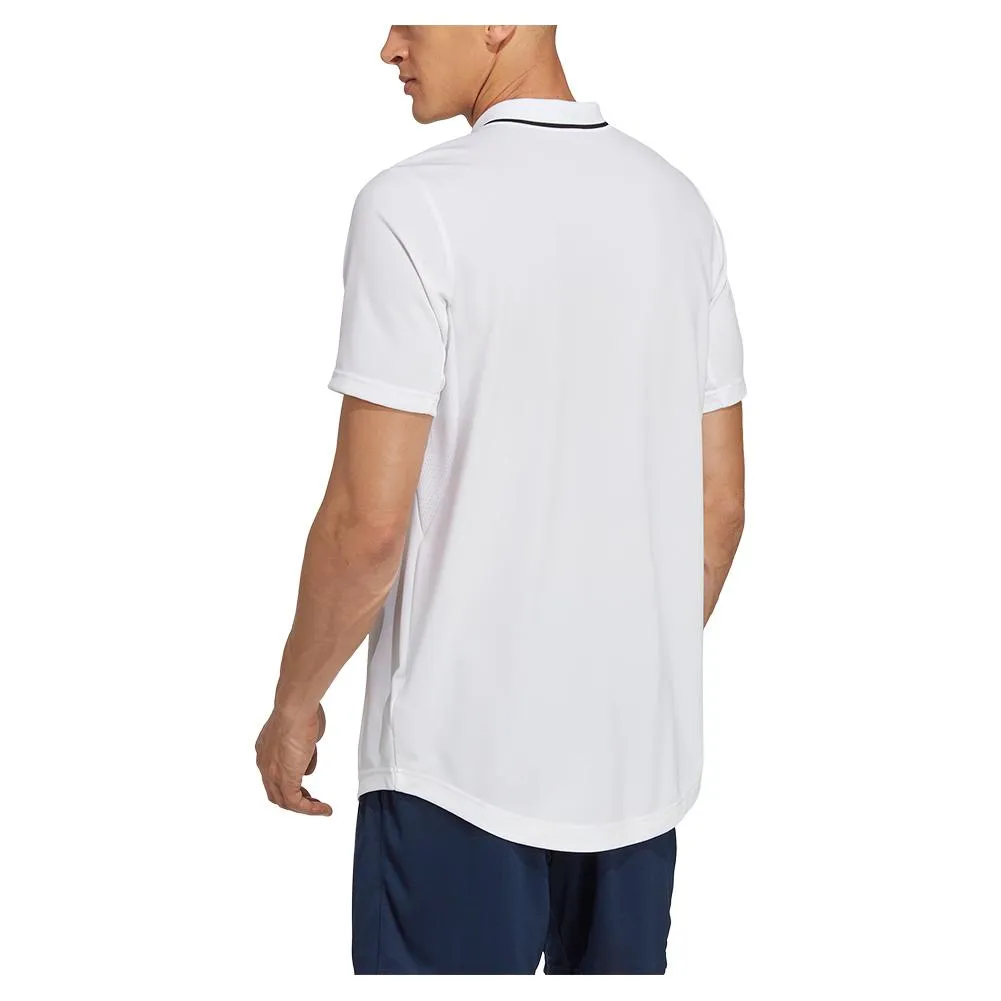 Men's Club Pique Tennis Polo White