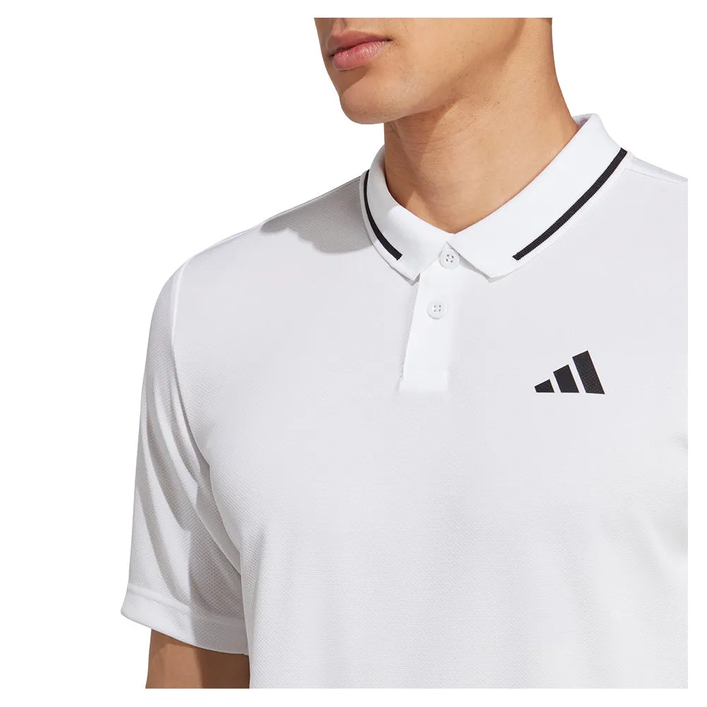 Men's Club Pique Tennis Polo White