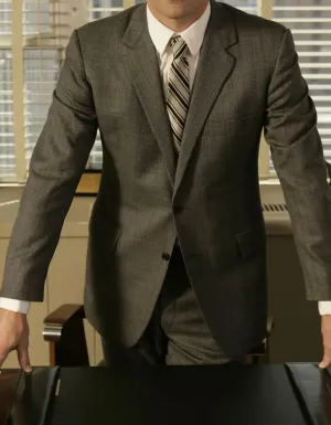 Mens Don Draper Charcoal Grey Suit