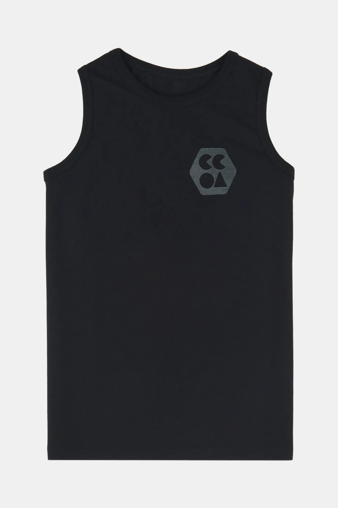 Men's Sleeveless T Shirt Plastic Free - Black