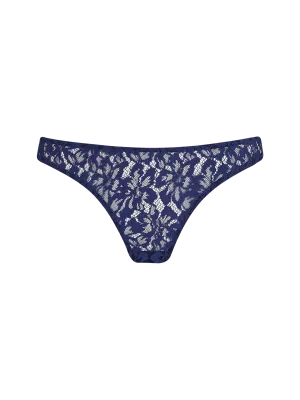 Muse by Coco de Mer Beatrice Brazilian Knicker in Navy