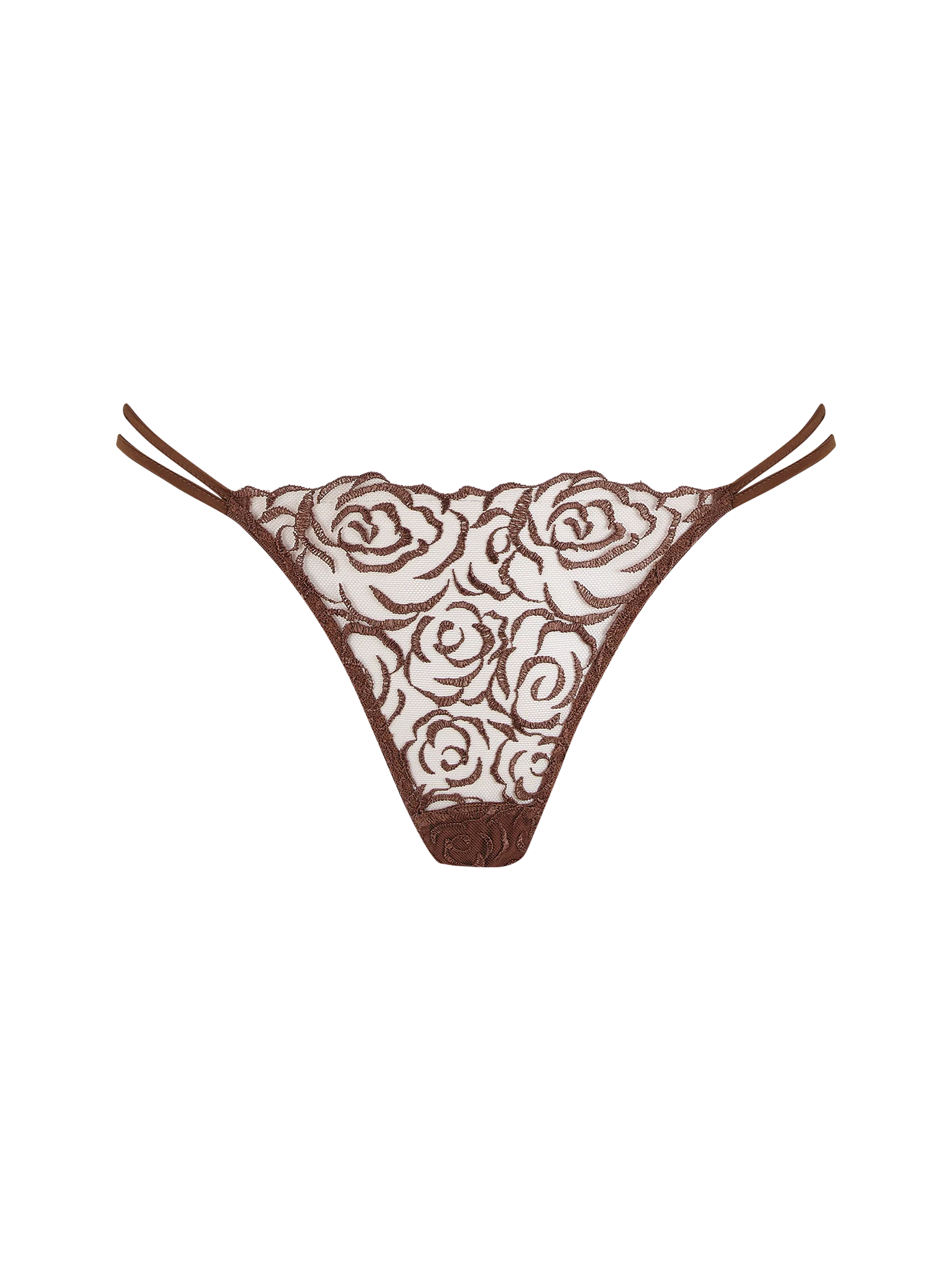 Coco de Mer Muse Rosalia Luxurious Brazilian-Style Knicker in Rich Cocoa Color