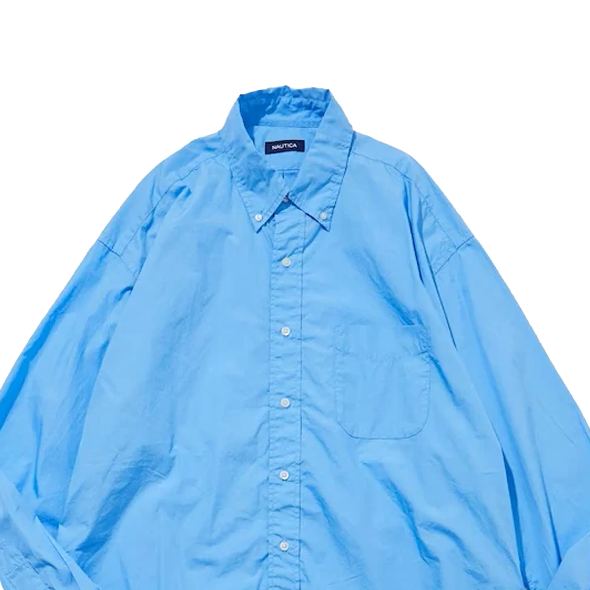 Nautica Japan Bleached Bload L/S Shirt Blue