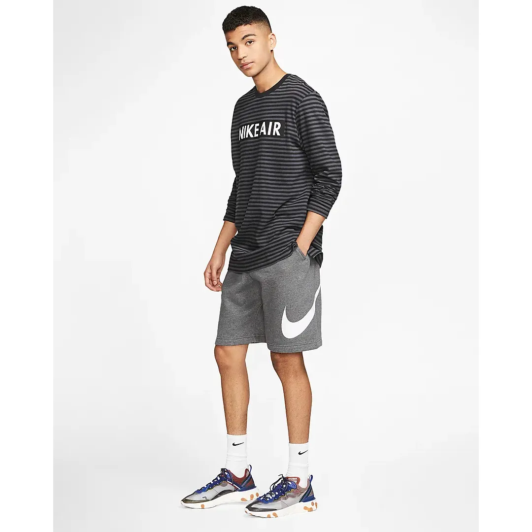 Nike Men's Sportswear Club Shorts - Charcoal Heather / White