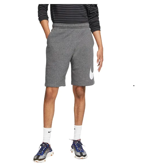 Nike Men's Sportswear Club Shorts - Charcoal Heather / White