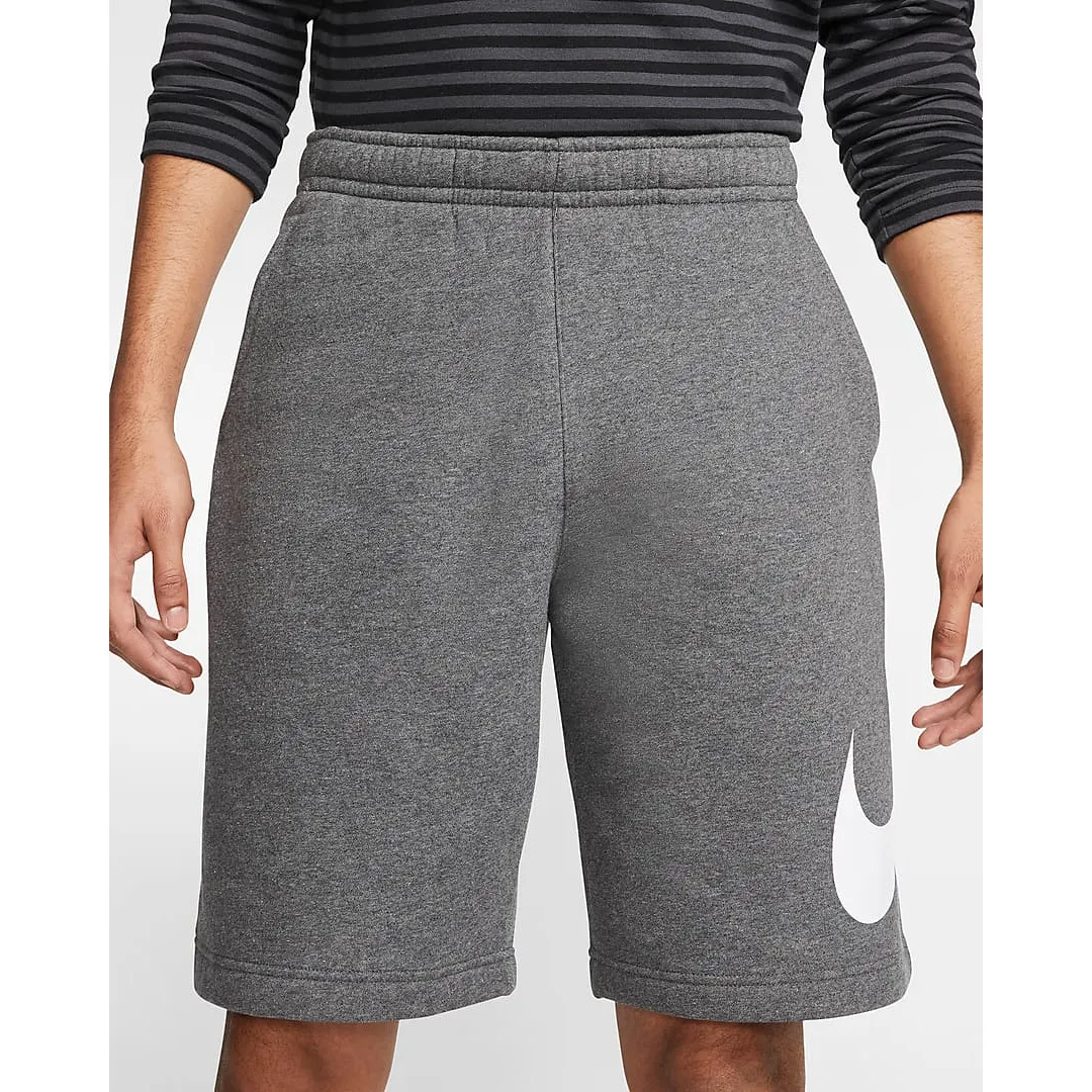 Nike Men's Sportswear Club Shorts - Charcoal Heather / White