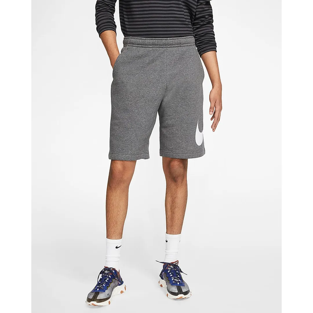 Nike Men's Sportswear Club Shorts - Charcoal Heather / White