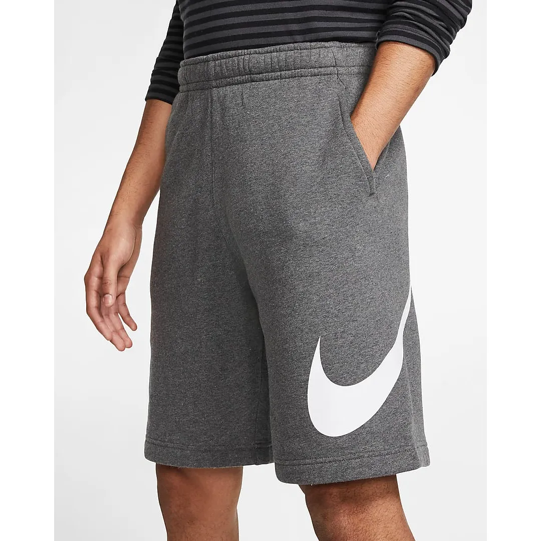 Nike Men's Sportswear Club Shorts - Charcoal Heather / White