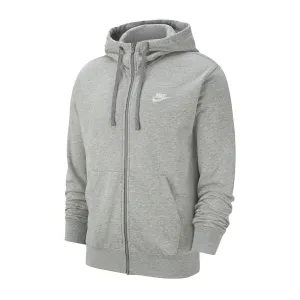 NIKE SPORTSWEAR CLUB MEN'S FULL-ZIP HOODIE GREY