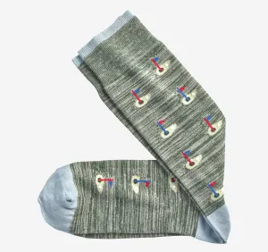 Novelty Sock- Green Golf- Johnston&Murphy