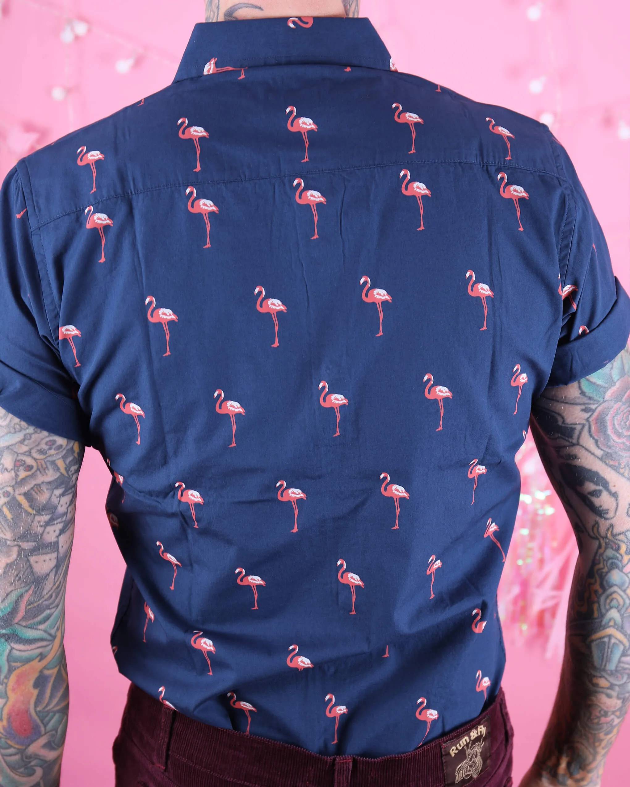 Preppy Flamingo Short Sleeve Shirt