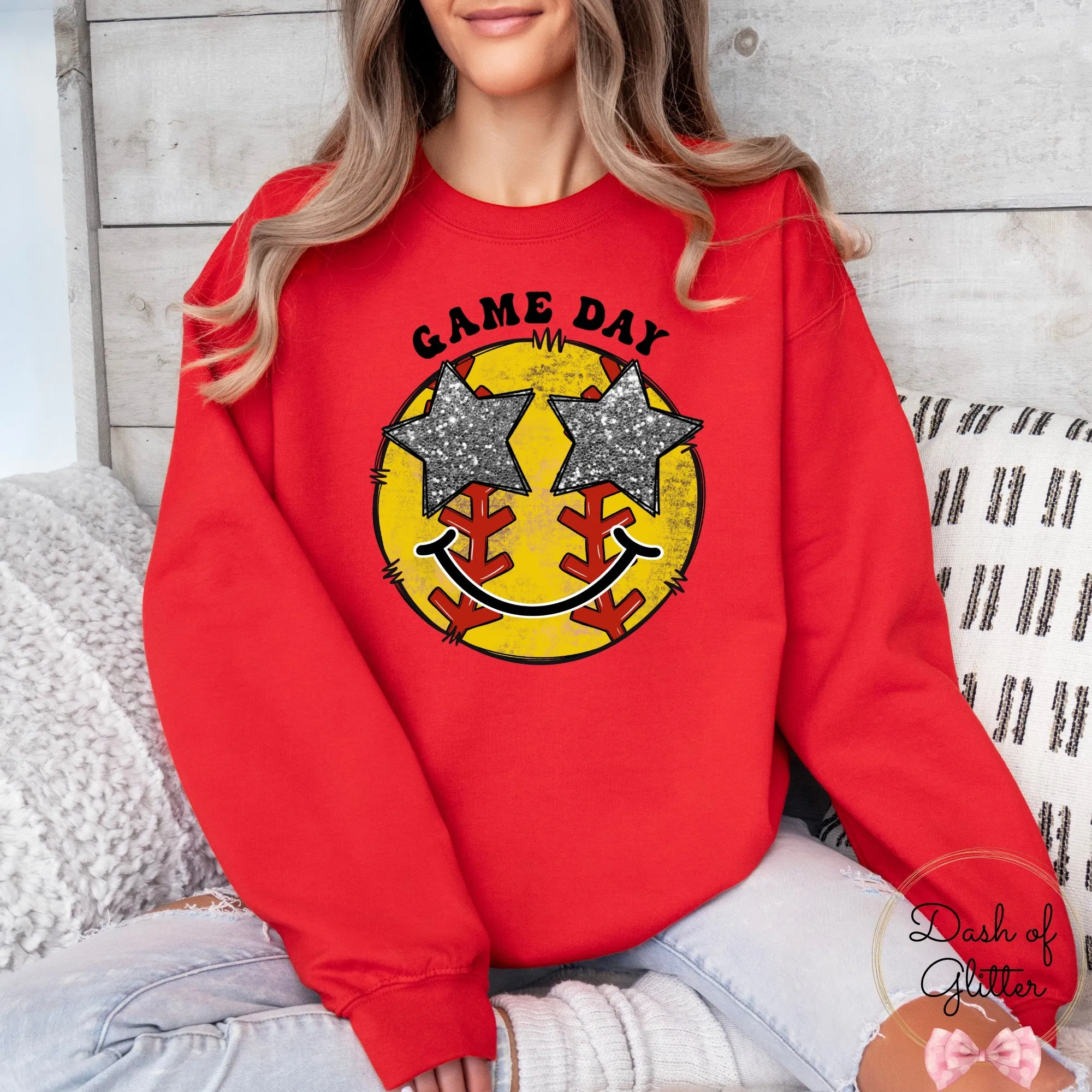 Preppy Softball Gameday Sweatshirt