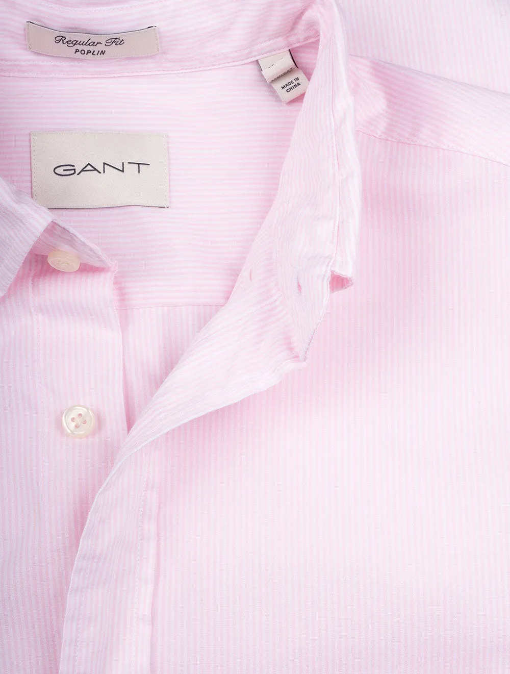 Regular Poplin Banker Shirt Light Pink