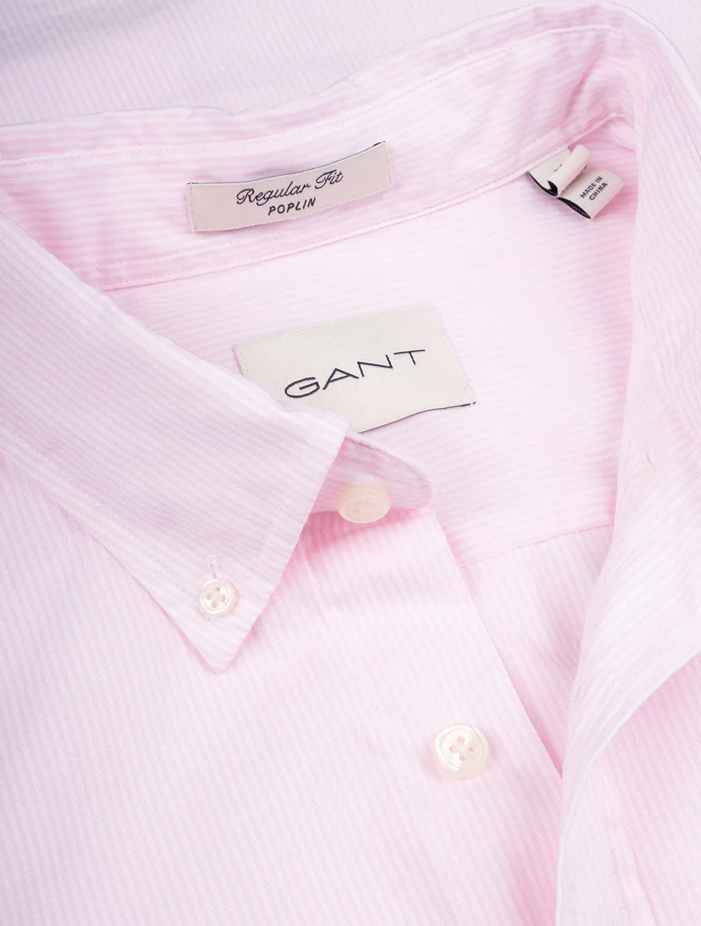 Regular Poplin Banker Shirt Light Pink