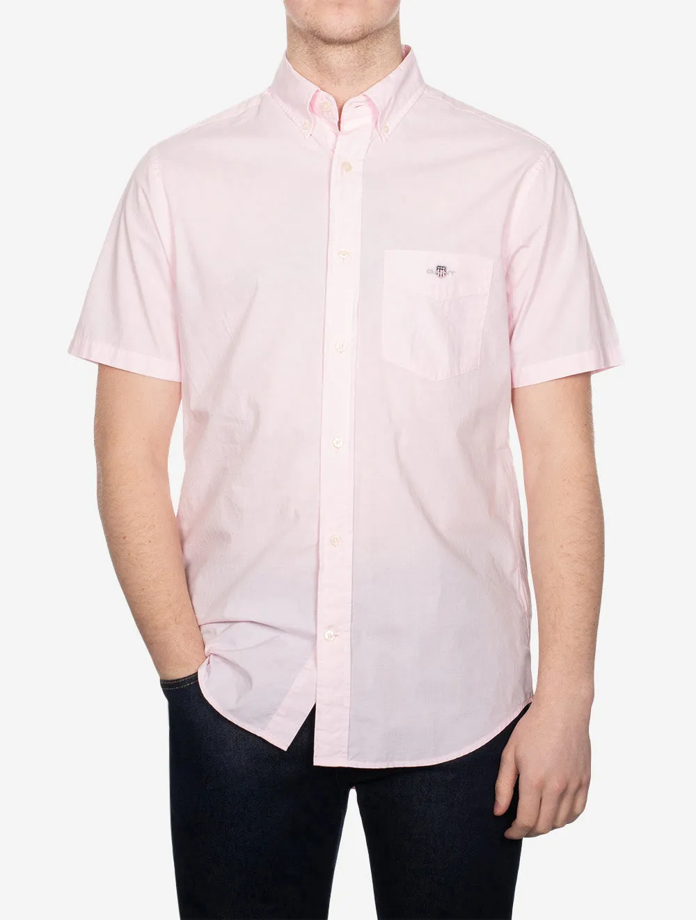 Regular Poplin Short Sleeve Light Pink