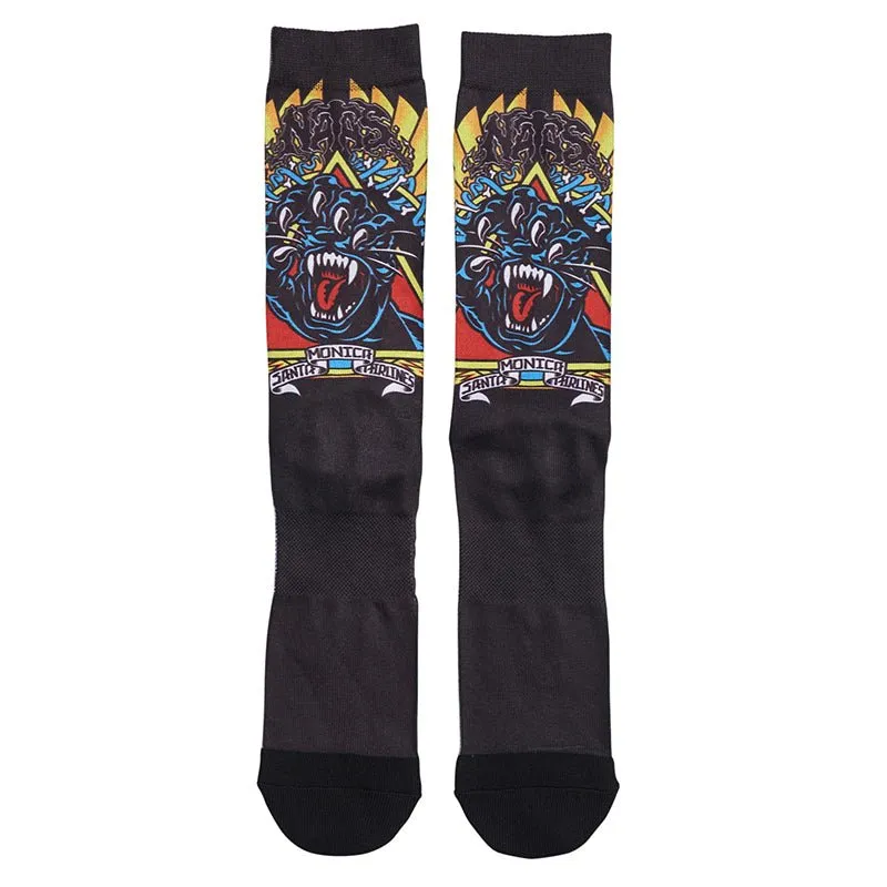 Santa Cruz (BLACK) Natas Screaming Panther Mens Socks