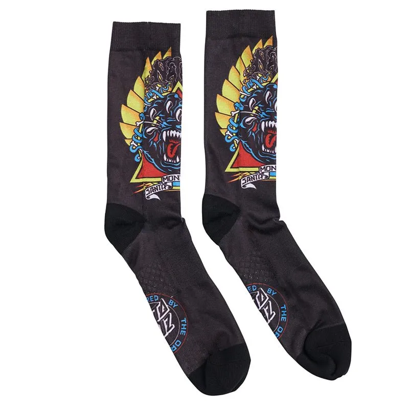 Santa Cruz (BLACK) Natas Screaming Panther Mens Socks