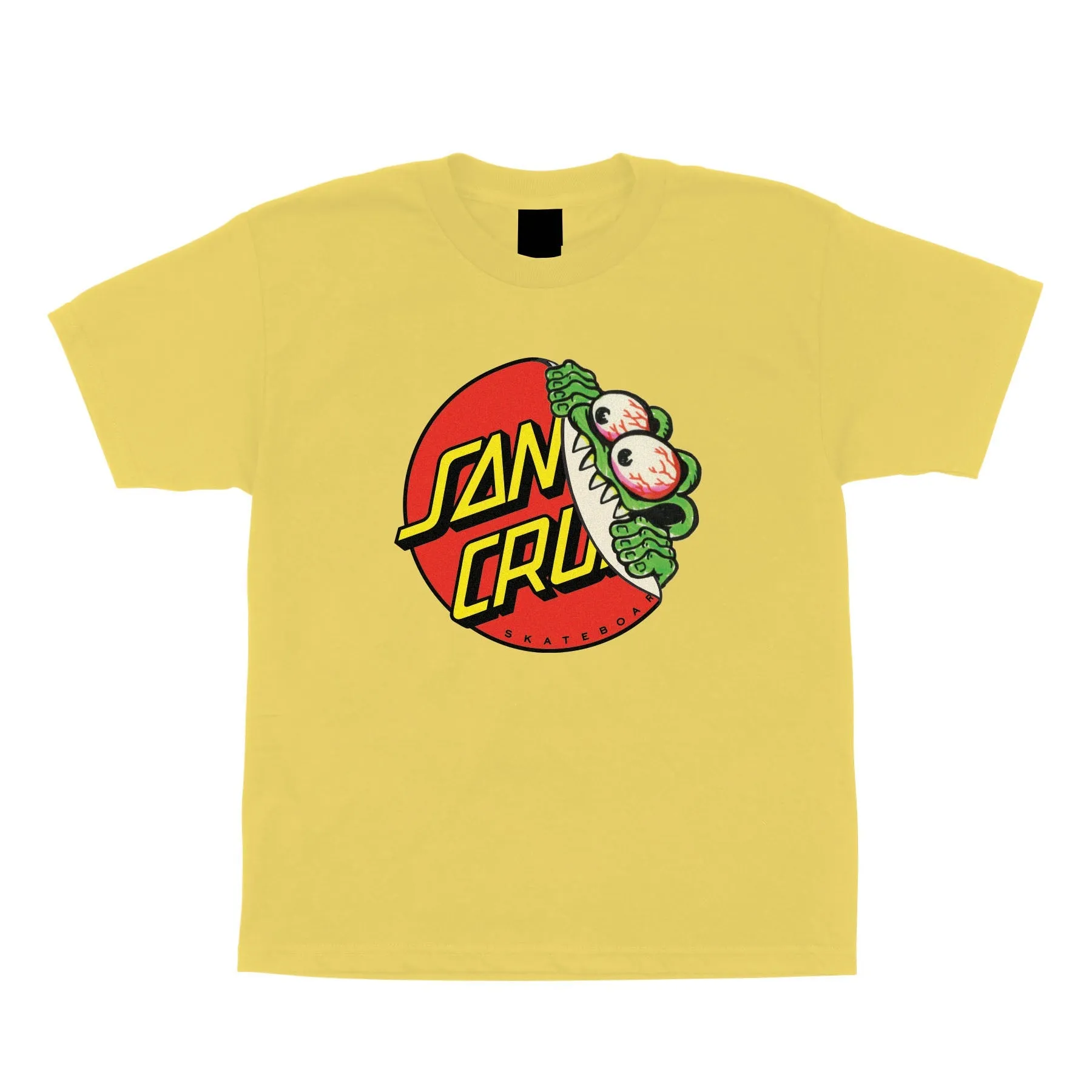 SANTA CRUZ YOUTH TEE BEWARE DOT YELLOW