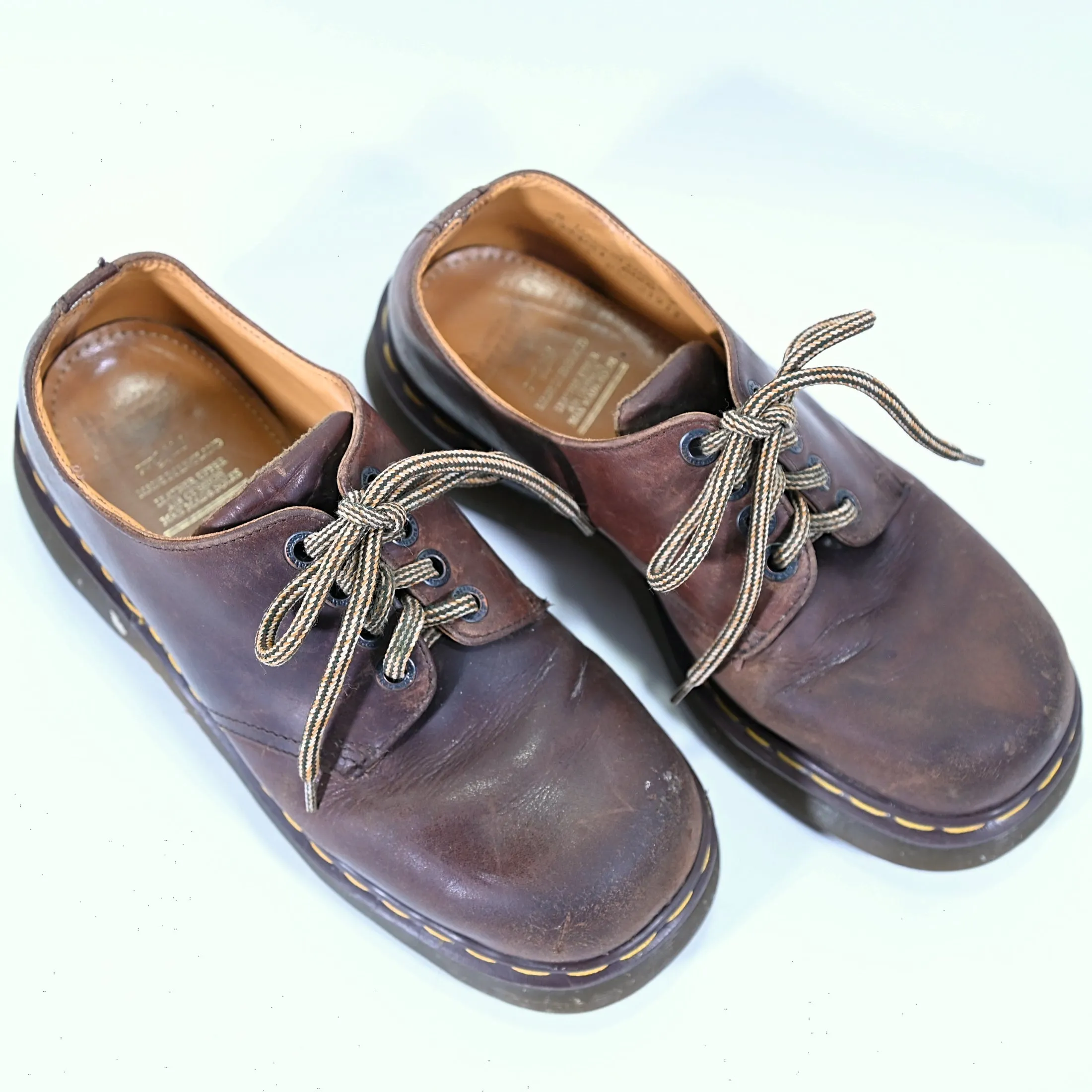 SOLD Vintage Dr Martens Brown Leather Men's Oxfords, Made in England UK7 US 8