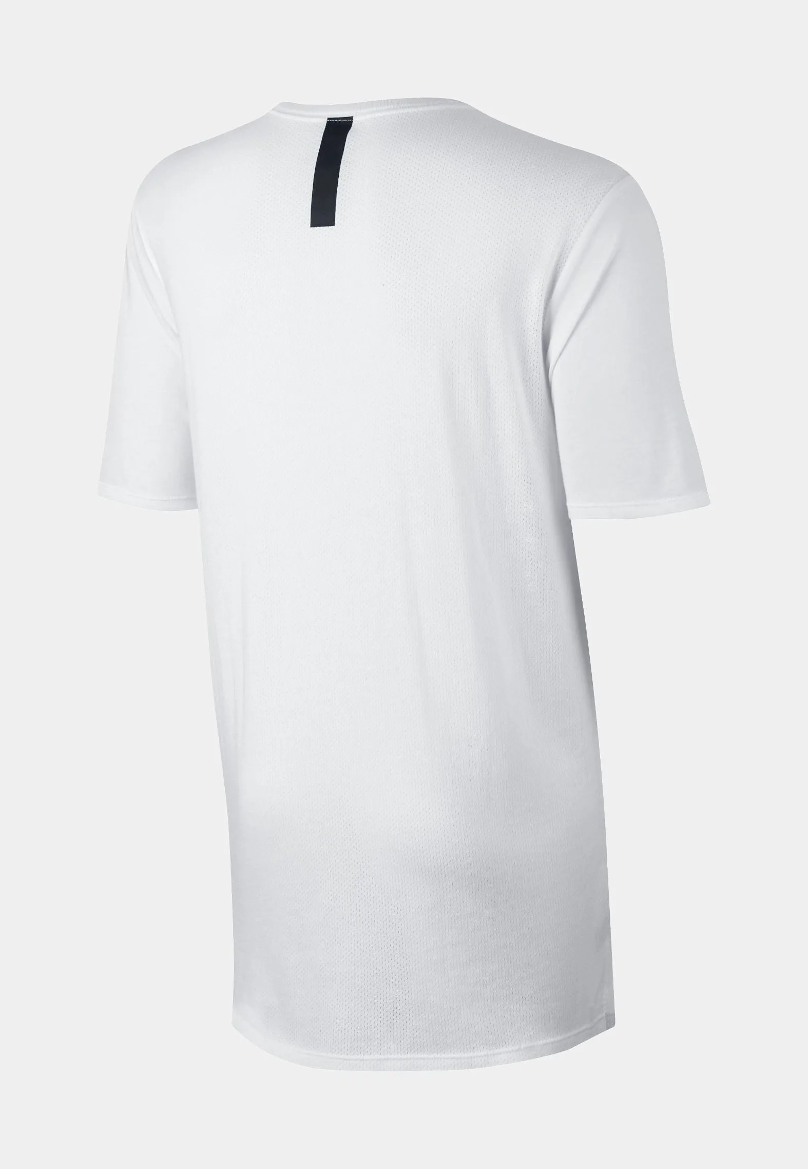 Mens White Droptail Sportswear T-Shirt with Bonded Mesh Detailing