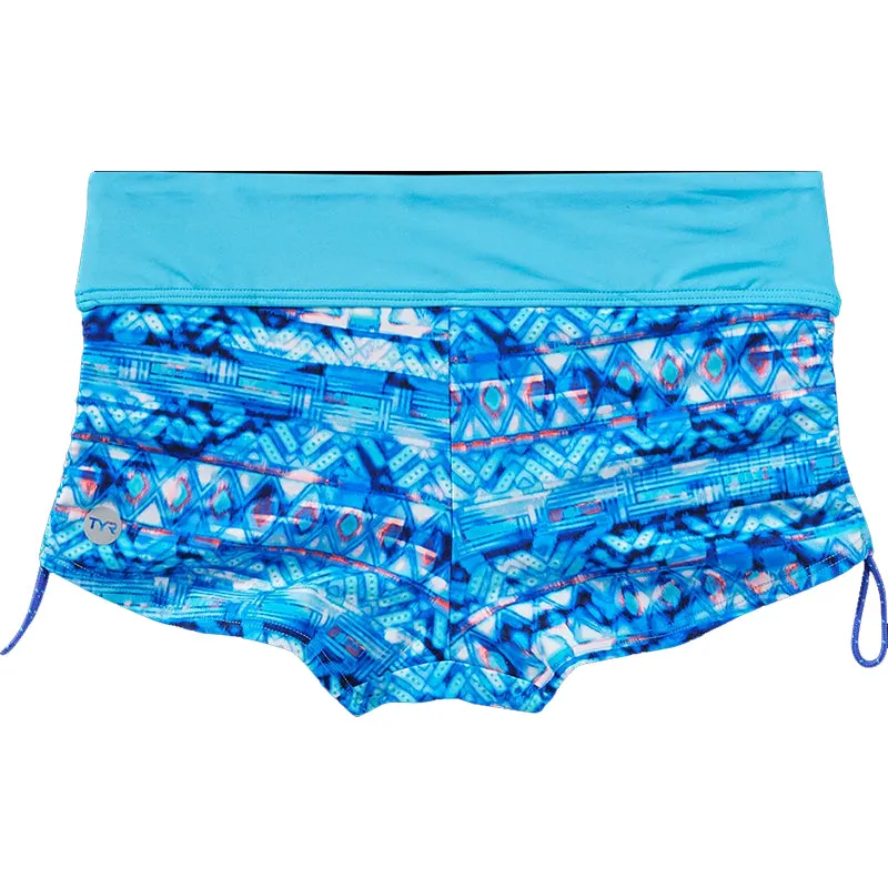 TYR - Women’s Della Boyshort-Sundrata - Turquoise