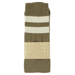 Unisex Tube Socks - Khaki / Ecru