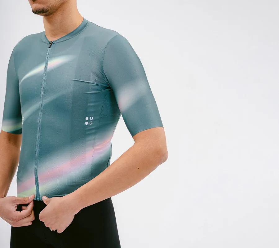 Universal Colours Spectrum Men's Short Sleeve Jersey - Teal Blur