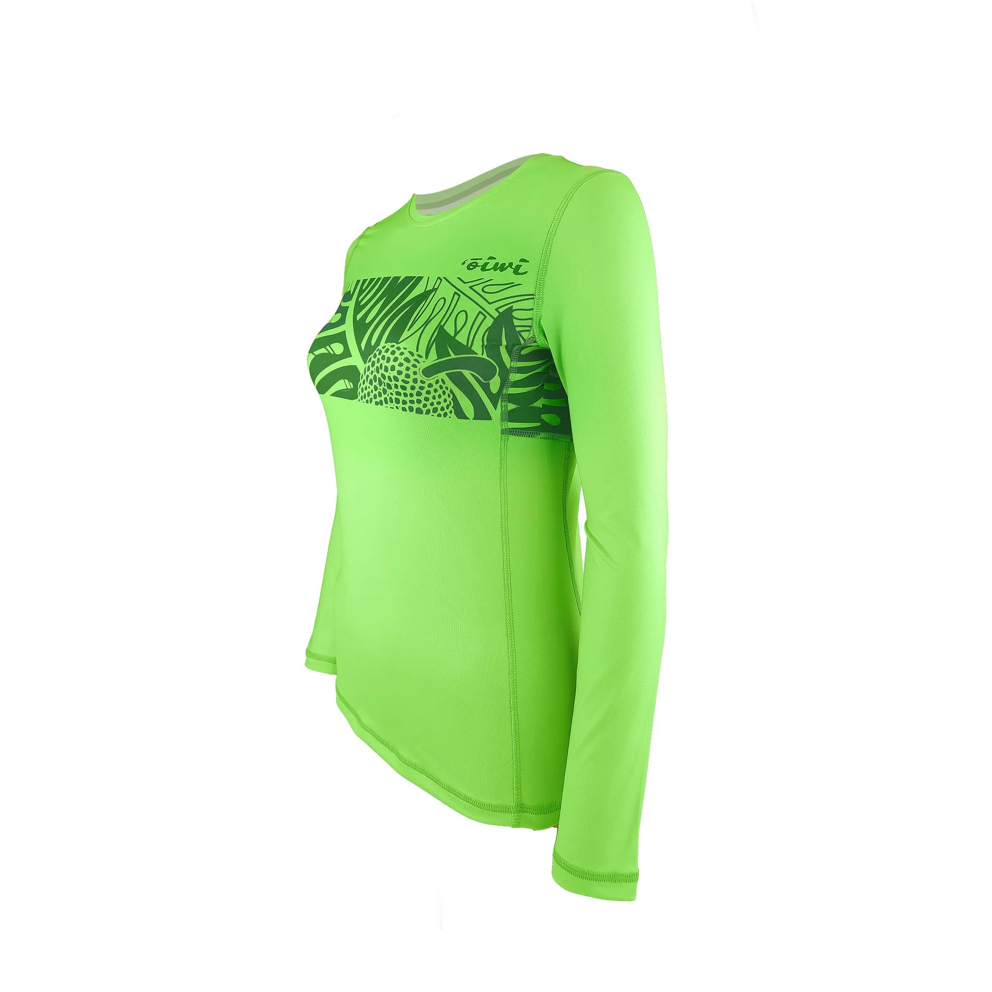 Wahine Ulu Long Sleeve UPF 30 Shirt in Green