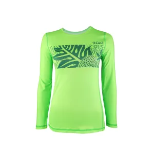 Wahine Ulu Long Sleeve UPF 30 Shirt in Green